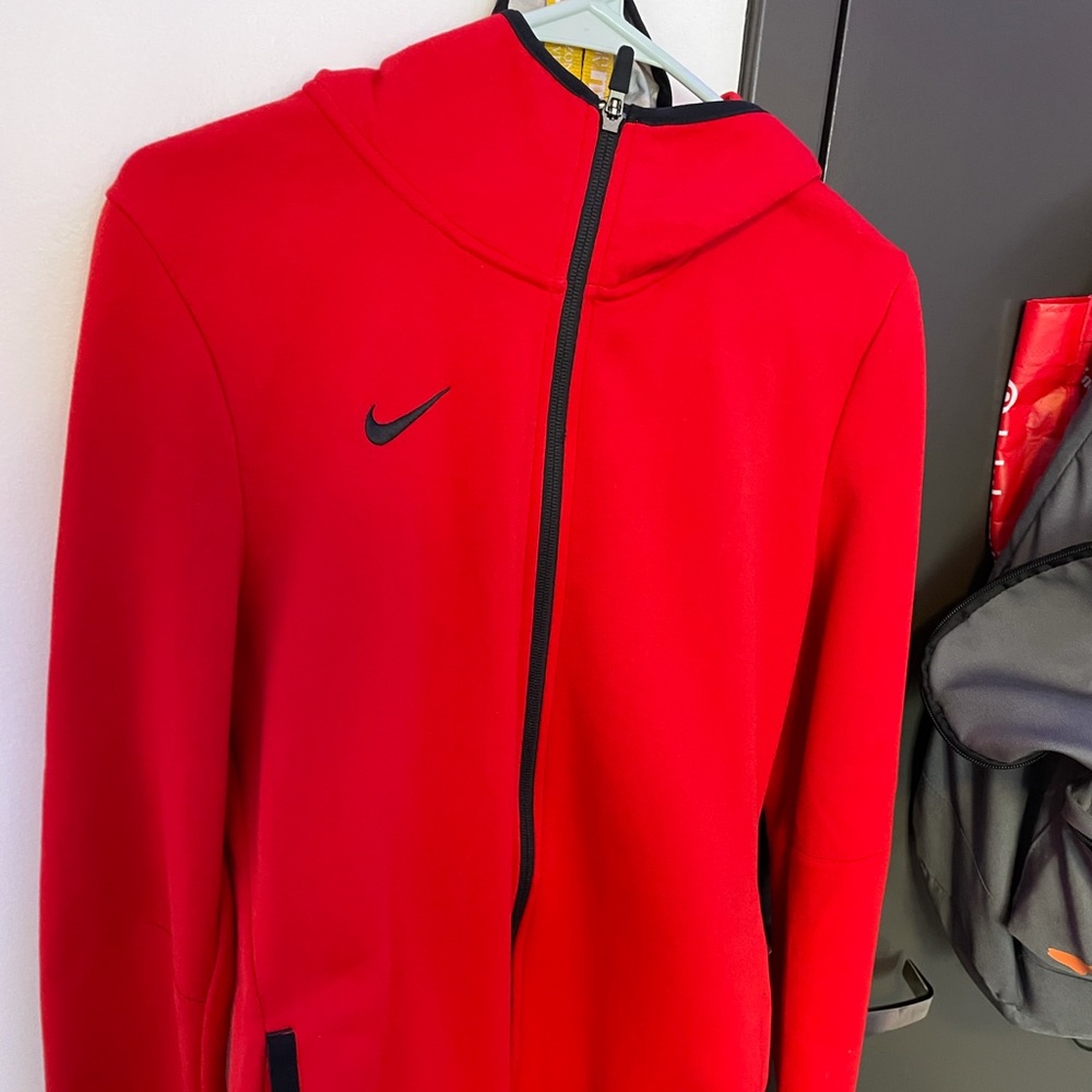Red and Black Nike Zip Up